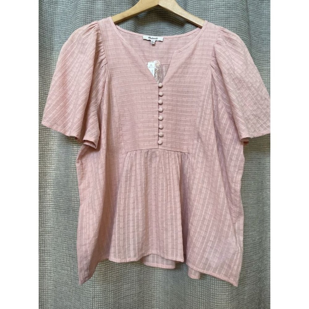 Madewell Courtyard Flutter Sleeve Top • NWT - Picture 5 of 9